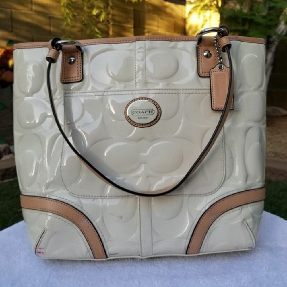 Patent leather Coach purse